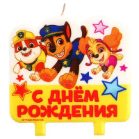 Свеча фигурная "Щенячий патруль. С Днем рождения" арт.6851393