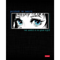 Тетрадь А5 клетка 48 листов скоба (Hatber) Твой взгляд выборочный лак скругленные углы ассорти арт 48Т5вмВ1