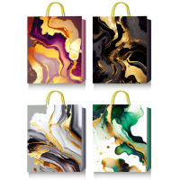 Пакет бумажный с ручкой "deVENTE.Marble" вертикальный 26*32*10см арт.9041425