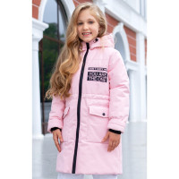 Парка осенняя для девочки (OVAS) арт.РИОНА размерный ряд 32/122-36/140 цвет пудра