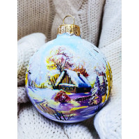 Шар стекло 6,5см "Снежная зима 1" арт.КР-65-224246