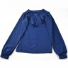 Джемпер для девочки трикотажный (Ликру) длинный рукав цвет темно-синий арт.0011 МИЛЕНУШКА размерный ряд 32/128-36/140