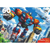 Пазл 60 элементов Трансформеры в мегаполисе (РК) арт.Ф60-4530