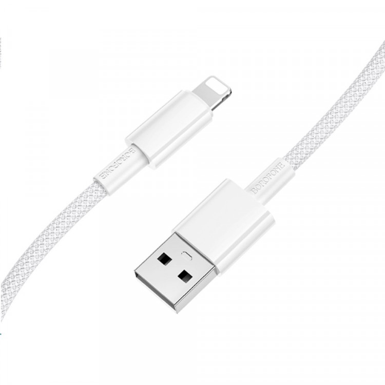 Кабель USB - Lightning BOROFONE BX117 Source, 1м, белый