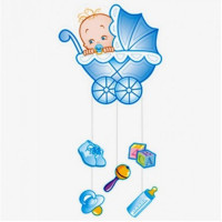 Гирлянда-подвеска "Малыш" голубой 75*40см арт.6029630