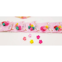 Краб для волос пластик 1,2см цвет в ассортименте цветок артикул SK-57