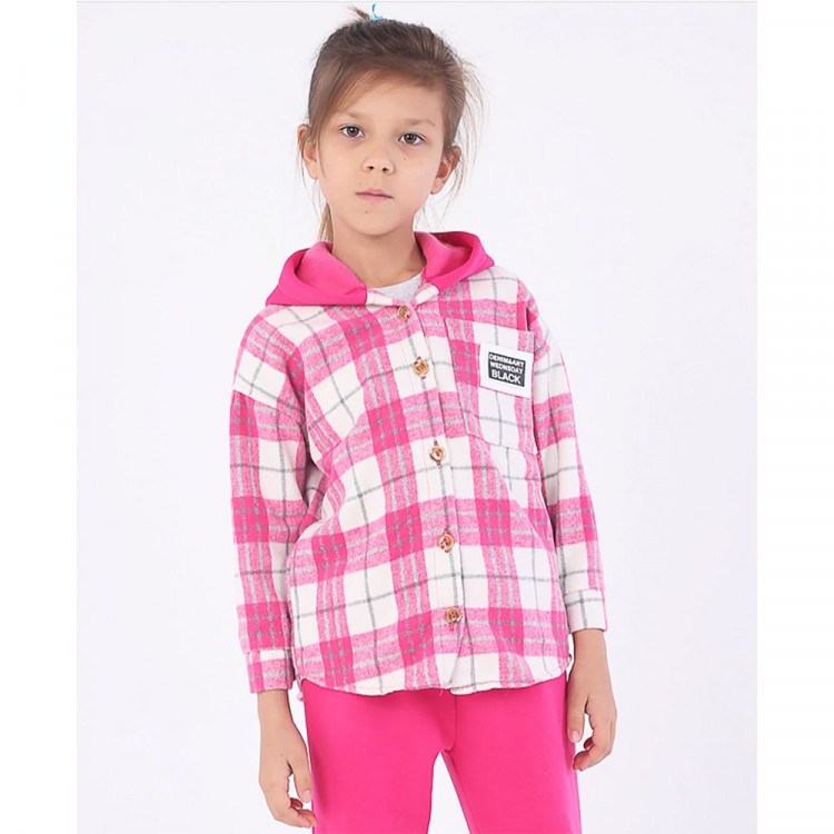 Рубашка для девочки (MULTIBREND) арт.360672 р.28/104-32/128 цвет розовый