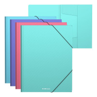 Папка на резинке А4 37мм пл. 0,6мм ассорти ErichKrause Diagonal Pastel арт.50400 (Ст.4)