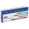 Ручка шариковая  прозрачный корпус  резиновый упор (MC Gold LE) , корпус цветной, синяя 0,5мм арт.MCL-02 (Ст.12)