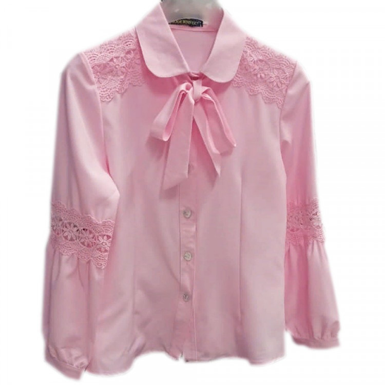 Блузка для девочки (MULTIBREND) длинный рукав цвет розовый арт.1128B-39 размерный ряд 30/122-38/146
