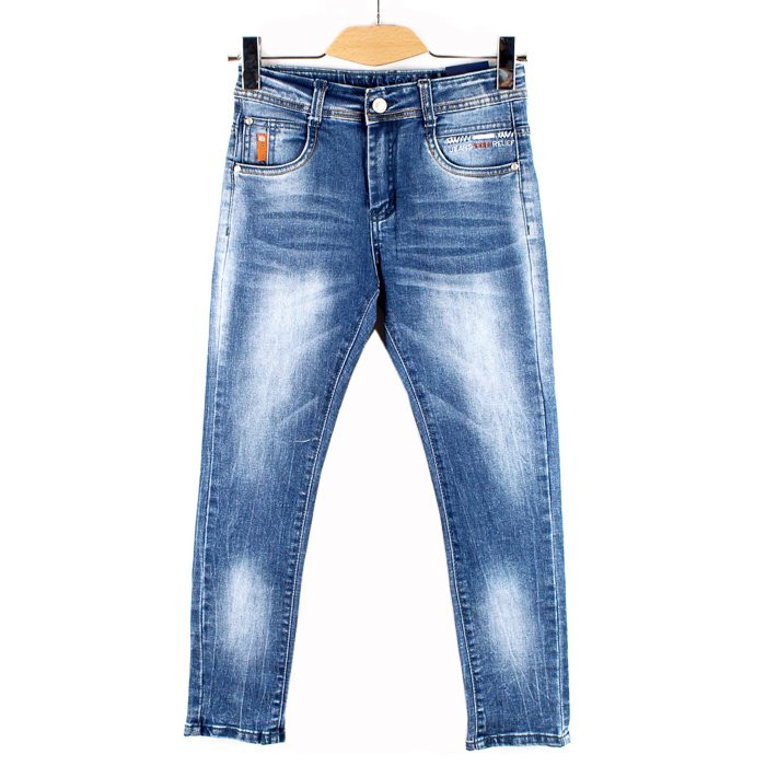 яяяДжинсы для девочки арт.zlw-H26 размер 40/152 цвет синий