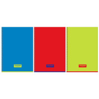 Тетрадь А4 клетка 120 листов на гребне (BG) Copybook глянцевая ламинация ассорти арт.Т4гр120_лг 12477