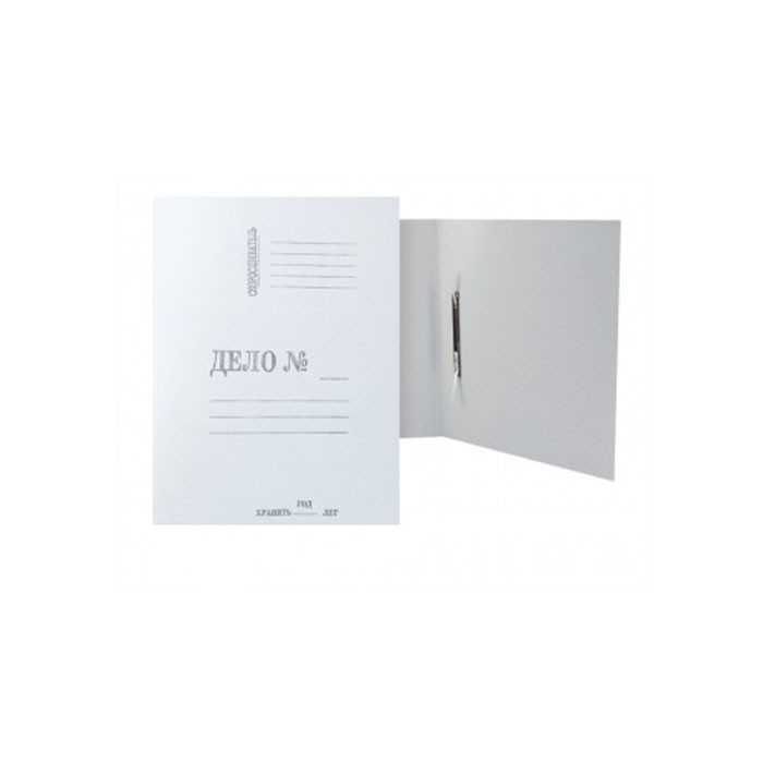 Скоросшиватель 380 г/м2 картон мелованный пробитый белый арт.28142/1715