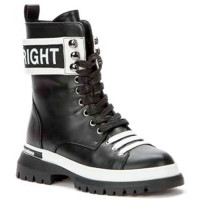 Ботинки для девочки (KEDDO) черный/белый верх-искуственная кожа подкладка - шерсть  артикул 518163/16-03