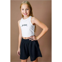 Майка для девочки арт.Deloras 22552 размерный ряд 34/134- 44/164 цвет молочный