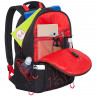 Рюкзак для мальчиков (Grizzly) арт RU-033-3/1 черный - красный 30х42х22 см
