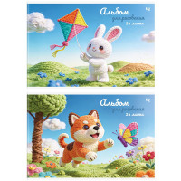 Альбом для рисования 24 листа скоба (BG) Теплые истории эконом ассорти арт.АР4ск24 62680