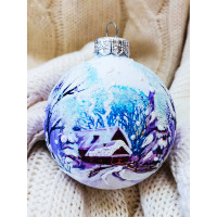 Шар стекло 6,5см "Снежная зима 2" арт.КР-65-224247