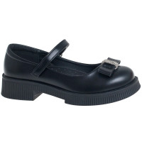 Туфли для девочки (Сказка) черные верх-искусственная кожа подкладка-натуральная кожа размерный ряд 32-37 арт.R597884318BK