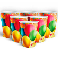 Стаканы бумажные 06шт/наб. 250мл "Воздушные шары" арт.3.0000857