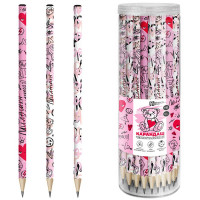 Карандаш чернографитный Феникс без ластика Розовый микс HB трехгранный корпус арт.70172 (Ст.36)