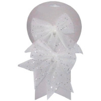 Украшение декоративное "Бант" 02шт/набор 17*13см белый арт.82259