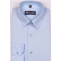 Сорочка детская приталенная длинный рукав размерный ряд 29/116-122-36/158-164  цвет голубой Brostem арт.3LBD1+2d на кнопках