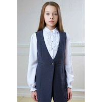 Жилет для девочки (ГЕРМИОНА) ткань 07 арт.3088-07 размер 34/140-44/170 цвет синий