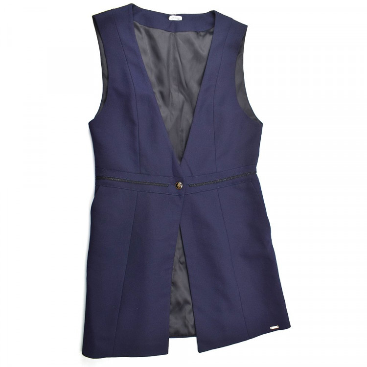 Жилет для девочки (ГЕРМИОНА) ткань 07 арт.3088-07 размер 34/140-44/170 цвет синий