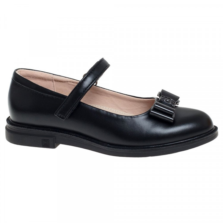 Туфли для девочки (Сказка) черные верх-искусственная кожа подкладка-натуральная кожа размерный ряд 31-37,5 арт.R767174246BK