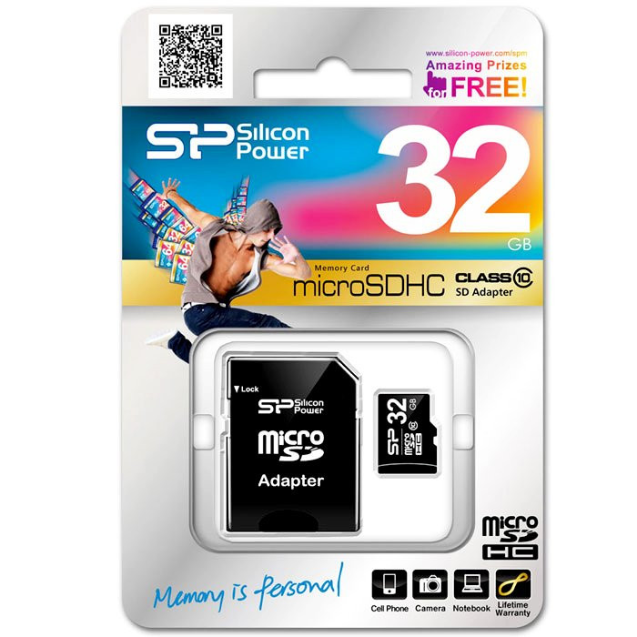 Карта памяти microSD 32GB Silicon Power Elite microSDHC Class 10 UHS-I (SD адаптер)