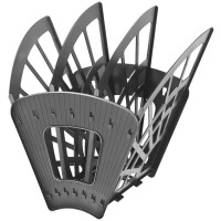 Лоток-веер для бумаг вертикально-горизонтальный  4 секции черный СТАММ арт.ЛТ412