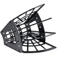 Лоток-веер для бумаг вертикально-горизонтальный  4 секции черный СТАММ арт.ЛТ412