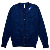 Кардиган для девочки (Malini) артикул 4092 размерный ряд 32/128-40/158 цвет синий