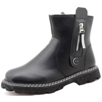 Ботинки для девочки (КОЛОБОК) черные верх-искуственная кожа подкладка-текстиль  артикул RC111_3922-1