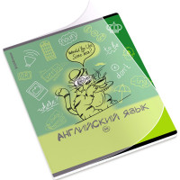 Тетрадь предметная 48 листов (ErichKrause) Котоформулы Английский язык пластиковая обложка арт.62535