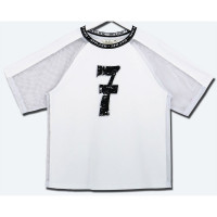 Футболка для девочки арт.Deloras 22590 размерный ряд 34/134- 44/164 цвет молочный