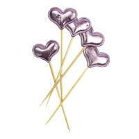Шпажки "Сердце розовое" 05шт/наб. арт.6055684