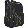 Рюкзак для мальчиков (Grizzly) арт RU-033-3/2 черный - салатовый 30х42х22 см