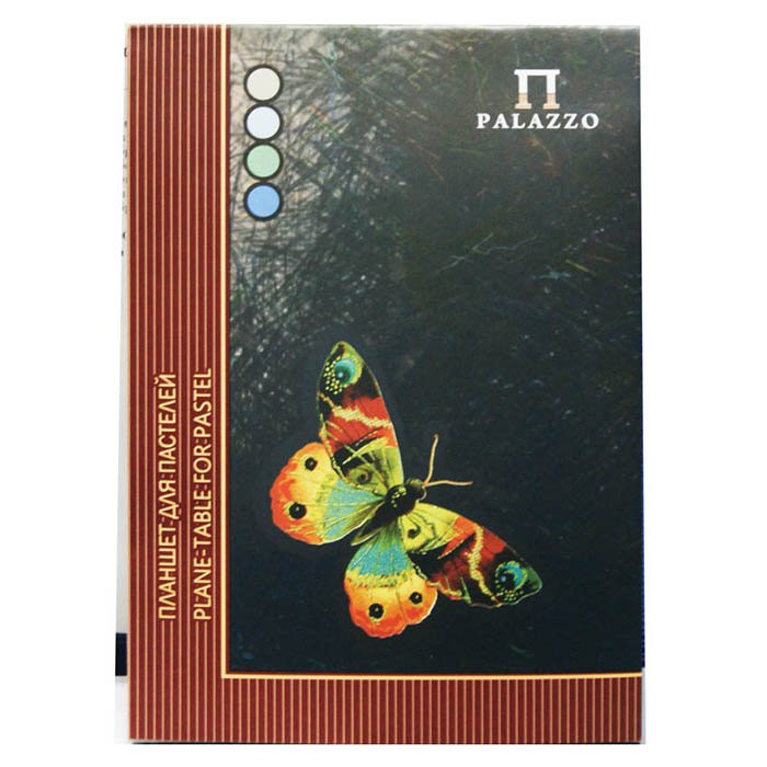 Планшет для пастелей А4 20 листов 4 цвета 200 г/м (Лилия Холдинг) Бабочка рисовальная бумага арт ПБ/А4