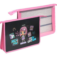 Папка школьная для труда А4 на молнии 1 отделение (deVENTE) Fancy Girl арт.8057406