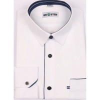 Сорочка подростковая приталенная длинный рукав размерный ряд 36/158-164(XXS)-41/176-182(XL) цвет белый Brostem арт.DS2A62-00X** на кнопках