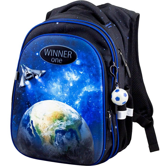 Рюкзак для мальчика школьный (Winner) + брелок арт.R1-008 29х19х38см