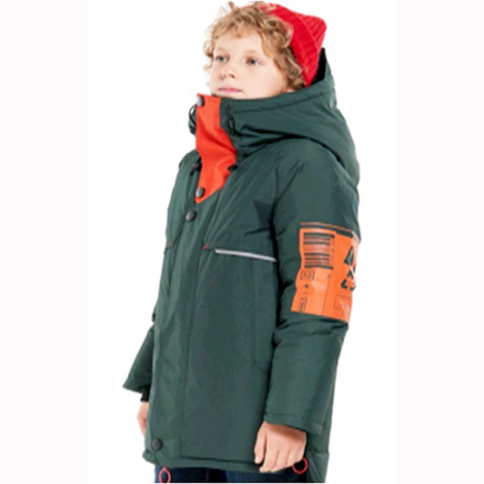 Куртка зимняя для мальчика (Oldos) арт.Эдгар мембрана цвет хаки/рыжий
