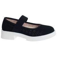 Туфли для девочки (Сказка) черные верх-искусственная кожа подкладка-натуральная кожа размерный ряд 32-37 арт.R597884319NBK