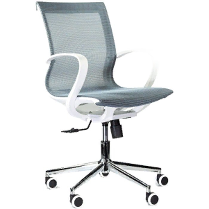 Кресло для оператора пластик/сетка Йота серый (TC-02) арт.М-805