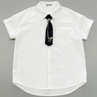 Блузка для девочки  (Kevin Young) короткий рукав цвет белый арт.R105066 размерный ряд 34/134-44/164