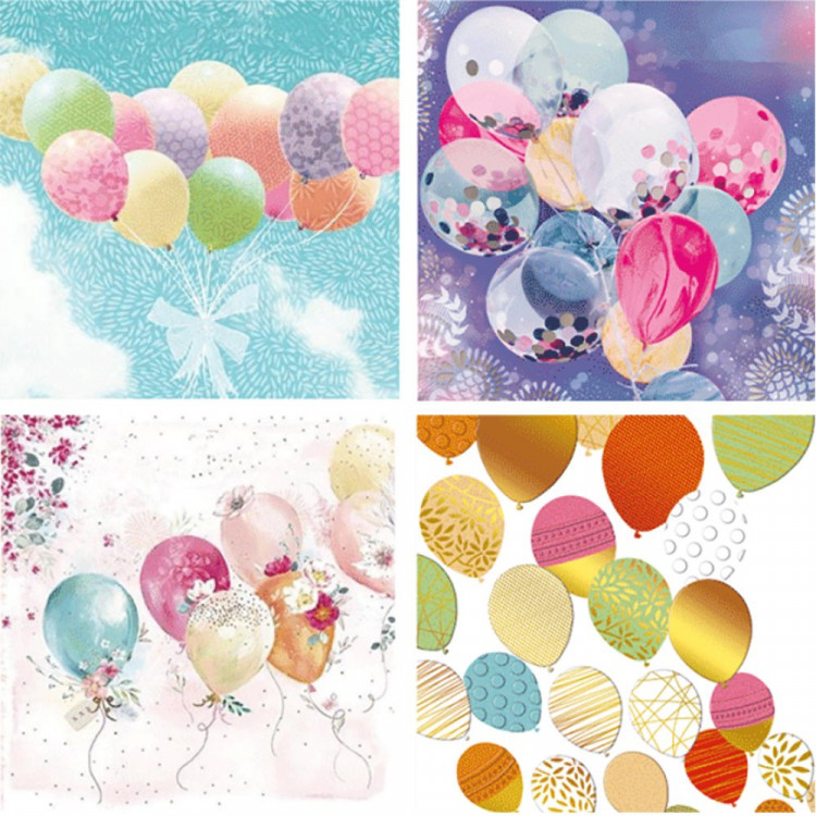 Пакет бумажный с ручкой "deVENTE.Balloons in the sky" вертикальный 18*23*8см арт.9041242