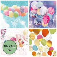 Пакет бумажный с ручкой "deVENTE.Balloons in the sky" вертикальный 18*23*8см арт.9041242