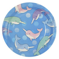 Тарелки бумажные "Морской единорог" 06шт/наб. D-23см арт.6067007